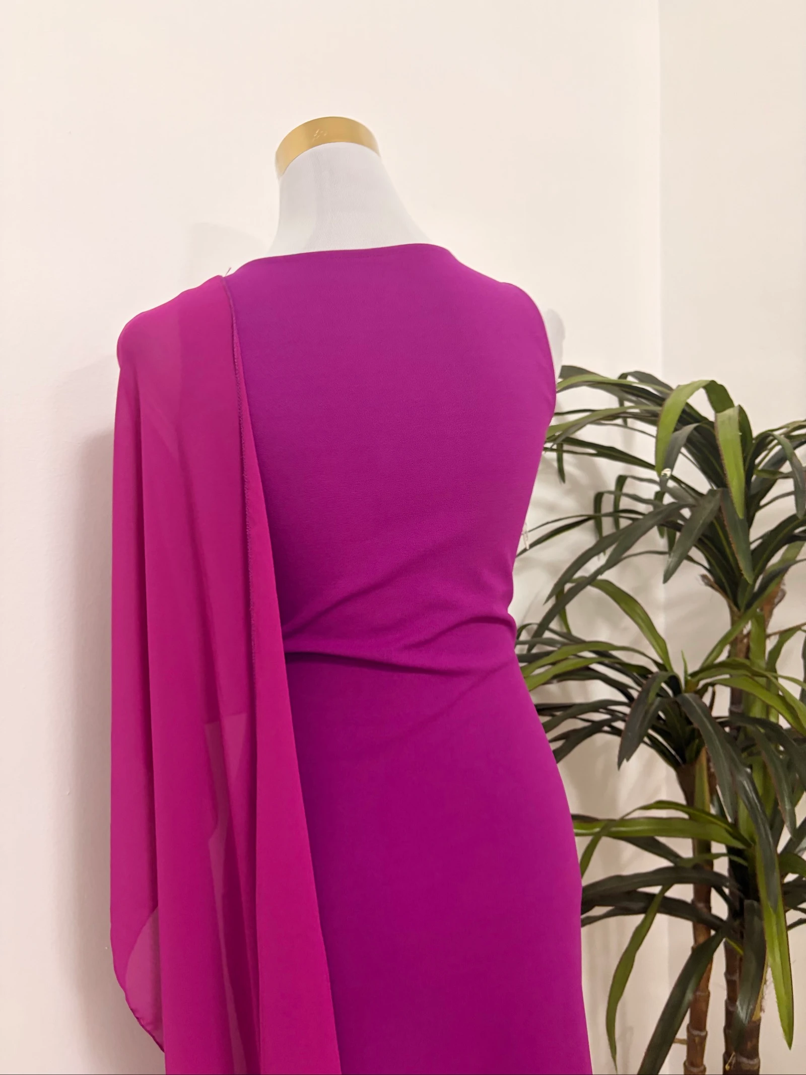 Purple party dress with chiffon – photo 6